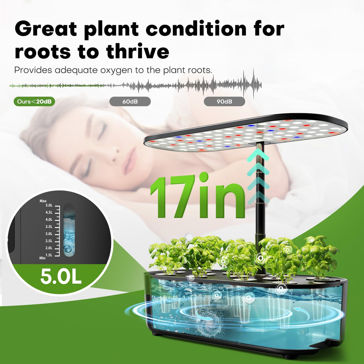 Ahopegarden Hydroponics Growing System Kit: 12 Pods with LCD Control Panel