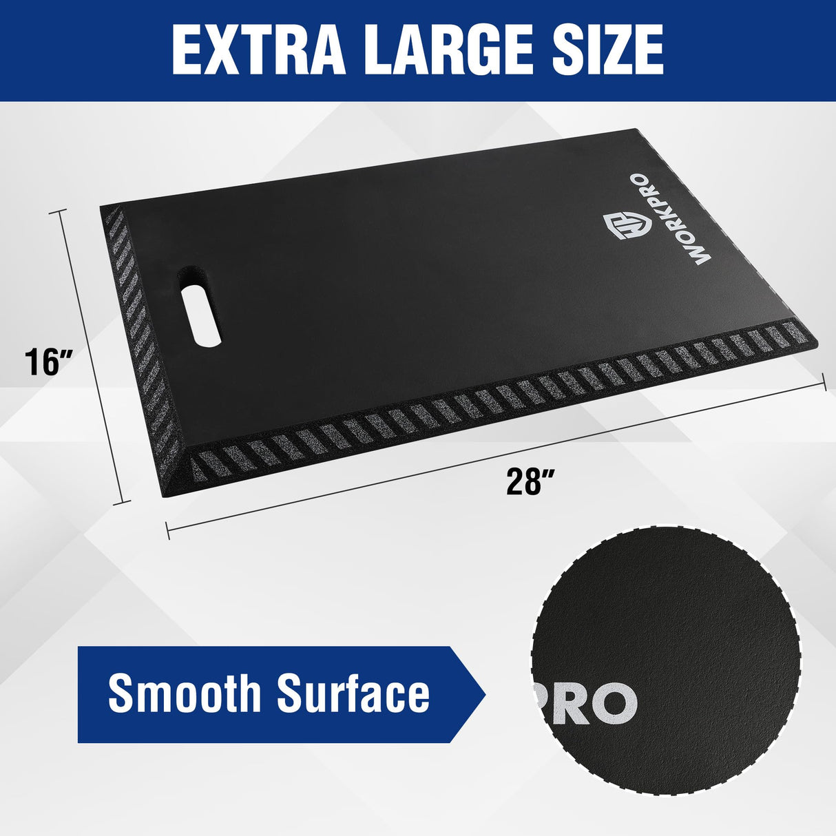 WORKPRO Extra Thick Kneeling Pad, Black, 28 x 16 x 1.2in