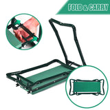 FozsKeylf Garden Kneeler and Seat, Soft EVA Kneeling Pad Stool with Tool Pouch, Heavy Duty Foldable Gardener Stool, Green