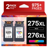 PG-275XL CL-276XL Replacement for Canon 275 and 276 Ink Cartridges for Canon Ink 275 and 276 275XL 276XL Combo Pack Use to PIXMA TR4720 TS3522 TR4700 TS3722 TS3500 TS3520 TS3720 TR4722 (2 Pack)
