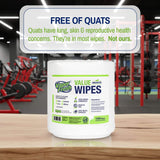 Vapor Fresh Value Wipes - 1,500 Count x 4 Rolls (6,000 Total Wipes) Plant Powered Commercial Grade Cleaner For Gym Equipment, Fitness Studios, Spas, Schools - Bulk Refill Rolls - Unscented