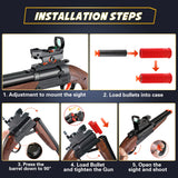 Bugrtey Double-barreled Toy Gun - Two Modes Realistic Soft Bullet Toy Guns Blaster with Sight - Educational Shooting Toy Shotgun - Ideas Gifts for Christmas Birthday Halloween Present