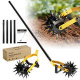 SAKER Rotary Cultivator Hand Tiller Tool – 2-in-1 Manual Garden Tiller & Weeder with Adjustable 72.4in Long Handle, 3-Blade Steel Rotary, Heavy Duty Soil Cultivator for Raised Beds, Yard & Garden