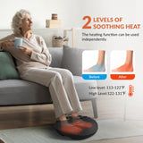 CILI Shiatsu Foot Massager Machine, Electric Heated Feet Massager for Plantar Fasciitis, Kneading Vibration Compression, Detachable Sleeve, Up to Men Size 13, Gifts for Dad Men