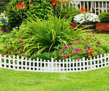 Garden Edging 33FT x 4.1~4.9IN Tall, Landscape Edging Borders with 60pcs Plastic Stakes,Arched Design White Flexible Lawn Edging Border, No Digging Edge Fence DIY for Tree Flowerbeds Grass Yard