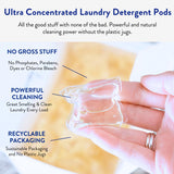 The Clean People Laundry Detergent Pods - Hypoallergenic Laundry Pods - Ultra Concentrated, Recyclable Packaging, Stain Fighting - Fresh Scent, 32 Pack