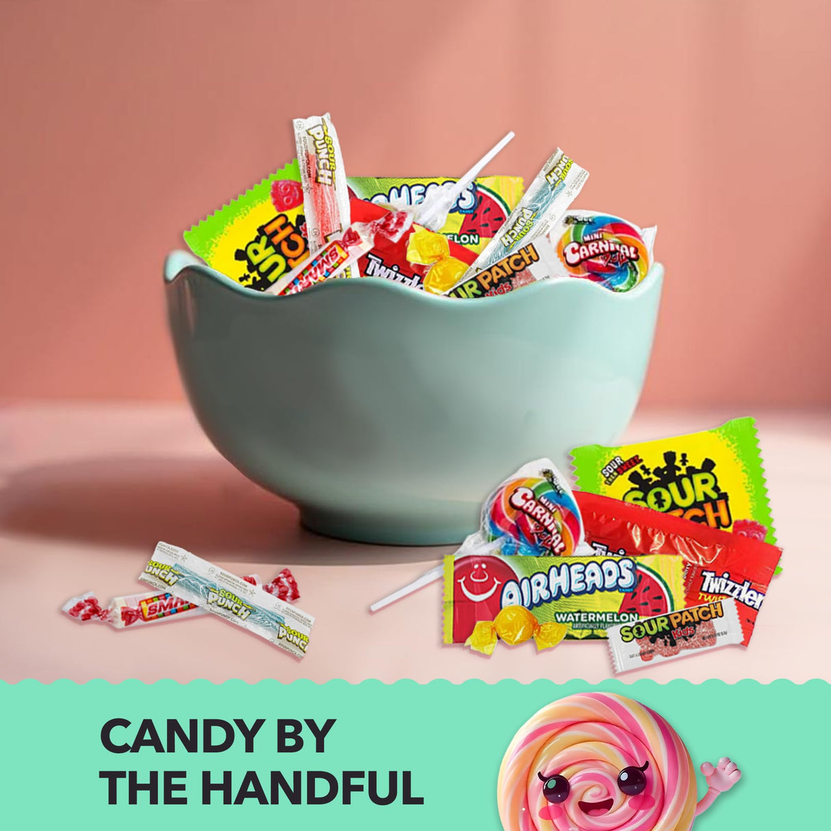 Bulk Candy Variety Pack - 5 lb Candy Individually Wrapped - Assorted Mix - Lollipops, Hard, Fruity - Dulces - Christmas - Big Bag for Party Favors