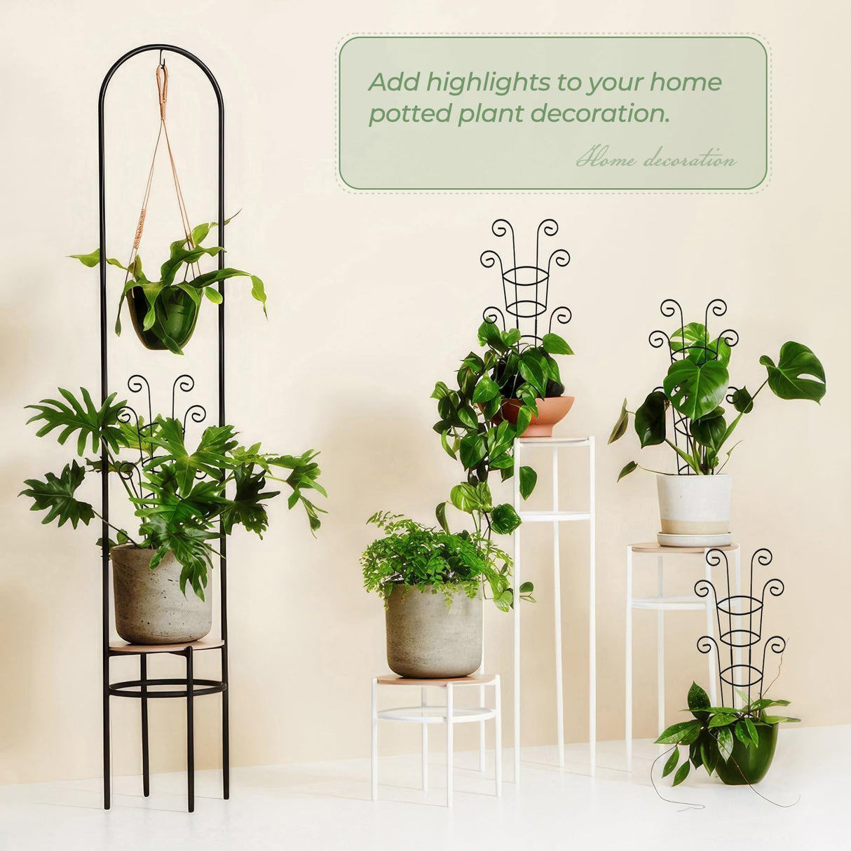 QIAOKAIYAN 4 Pack 30 Inch Tall Metal Plant Trellis for Climbing Plants Indoor - Rustproof Garden Trellis for Potted Houseplants, Sturdy Support for Ivy, Pothos, Monstera, Hoya & Flower Vines