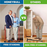 HONEYBULL Walking Cane for Men & Women Foldable, Adjustable, Heavy Duty, Free Standing, All Terrain, Collapsible Walking Sticks for Seniors & Adults (Red)