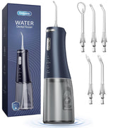 Onlyone Water Dental Flosser, 300ML Portable Oral Irrigator for Teeth, 4 Modes and 5 Jet Tips,Rechargeable Irrigation Cleaner,Electric Flossing Machine Power Flossers & Irrigator Accessories Blue