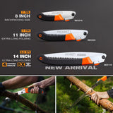 REXBETI 14-Inch Camping Saw, Extra Long Folding Hand Saw for Tree Trimming