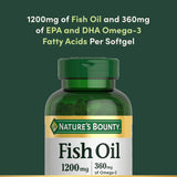 Nature's Bounty Fish Oil Omega 3 Supplements - Supports Heart Health,1200 Mg Fish Oil,Omega-3,200 Softgels,(Pack of 3)