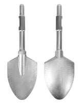 QWORK 17.3 Inch 15/16" Hex Shank Alloy Steel Scoop Shovel Bit – Fits Hex Jack Hammers for Soil, Clay & Frozen Ground Work