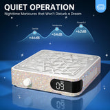 CHRISTINE SHELLY Nail Dust Collector, Powerful Vacuum Fan Vent Dust Collector Extractor Dust Suction Machine for Acrylic Nails Polishing, Nail Salon, White Diamond