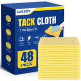 CAREGY 48Pcs Tack Cloth for Removing Dust from Woodworking, Sanding Particles, Clean & Polish, Ideal for Woodworking & Painting,Wax and Silicone Free, 18 x 36 Inches Dust Cloths