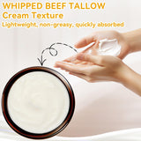 Beef Tallow for Skin, Whipped Tallow and Honey Balm, Organic Grass-Fed Beef Tallow with Raw Honey & Beeswax Natural Moisturizer for Face & Body, Nourish and Soothe Sensitive, Dry Skin