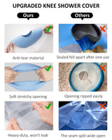 Waterproof Knee Cover for Shower Adult After Surgery, Upgraded Knee Surgery Shower Cover Watertight Knee Cast Protector for Knee Replacement Surgery Wound Burns Broken, Soft Stretchy Reusable