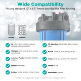 SimPure Whole House Water Filter Cartridges 5 Micron 10" x 4.5" CTO Activated Carbon Block, For DB10P, DB10C-2, GE GXWH40L, GXWH35F, BB10, FXHTC, FC15B, 2 Pack