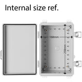 Gratury Junction Box, IP67 Waterproof Plastic Enclosure for Electrical Project, Hinged Grey Cover, Includes Mounting Plate and Wall Bracket (Grey Cover, 11.4"×7.5"×5.5")