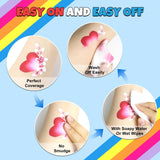 Drawdart Professional Face Painting Kit for Kids & Adults, Split Cake Face Paint Palette 12 x 10gm with Stencil, One Stroke Non Toxic Rainbow Body Paint Set for Halloween & Christmas Makeup