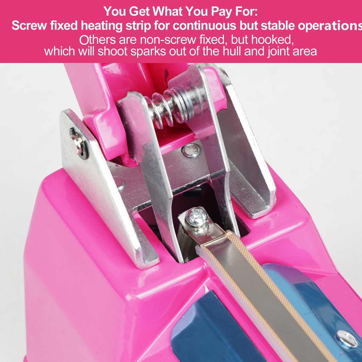 LinsnField Sealer Pro, Patented 8-inch Impulse Heat Sealer, 2-mm Sealing Width Super Heavy Duty Bag Sealing Machine with Extra 2 Replacements, 1Fuse Included, Dragon Fruit