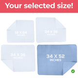 Utopia Bedding Washable Underpads 34" x 52" (Pack of 2), Waterproof Reusable Heavy Absorbency Incontinence Bed Pads for Adults, Kids, Elderly and Pets, Bedwetting Pads for Sofa and Couch (Blue)
