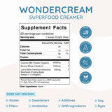 WonderCow Bovine Colostrum Superfood Creamer Supplement Powder w/Organic Lions Mane Mushroom & Coconut Milk Powder MCTs | Functional Sugar Free Keto Coffee, Smoothie & Drink Mix Unsweetened