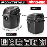 Shop-Vac 2021005 1 Gallon Micro Wet/Dry Vacuum, 1.0 Peak HP, 1.25 Inch Diameter x 4 Foot Hose, 6 Foot Cord, Lightweight and Portable, Quick Wet/Dry Pickup
