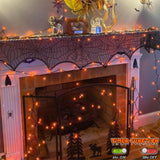 YEGUO 165ft 500 LED Halloween Lights Outdoor Waterproof, 8 Modes Orange String Lights Plug in, Green Wire Christmas Lights Indoor with Timer Memory