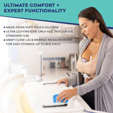 BabyBuddha Hands Free Milk Collection Cups for Breast Pump, 8 Fl Oz per Cup, Milk Containers, Compatible with BabyBuddha Breast Pump, Wearable Cups, Small, 2 Pack (22 to 24mm)