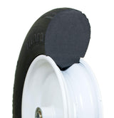 Universal Fit, Flat Free Wheelbarrow Tire and Wheel Assembly with Adapter Kit, black