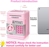 Kids Piggy Bank for Girls - Toys for 5 6 7 8 9 10 Year Old Girl Birthday Gifts - Electronic Piggy Bank ATM Machine Money Safe for Kids Toys Age 6-8-10