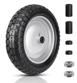FEILOONG 4.80/4.00-8 Tire and Wheel, 14.5" Flat Free Wheelbarrow Tires