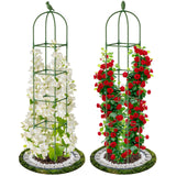 2 Pack Garden Obelisk Trellis for Climbing Plants, 71" Rustproof Metal Tower Plant Support Cages, Rose Trellis for Tomato Potted Flowers Vegetables Vines, Indoor Outdoor Garden Patio
