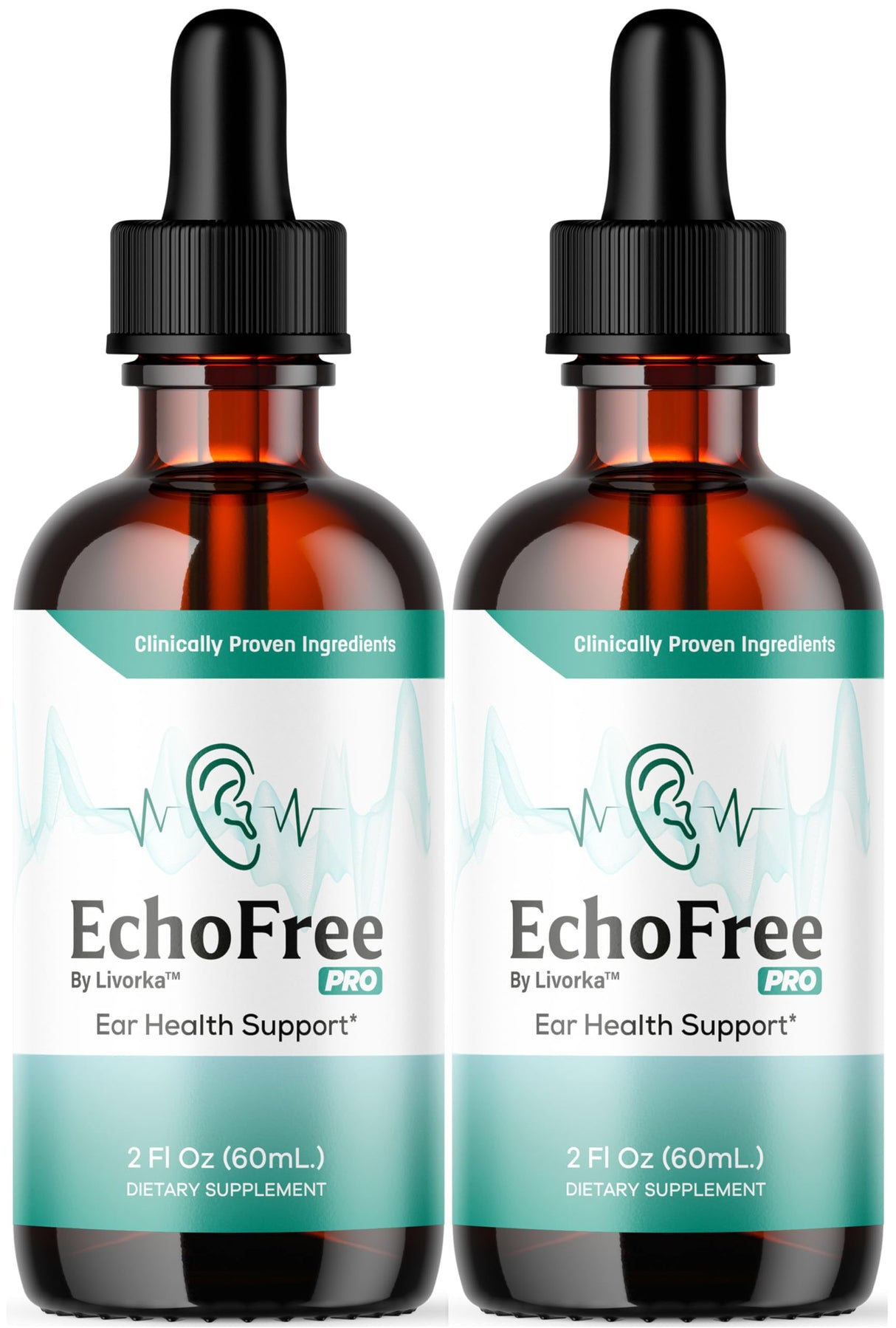 (2 Pack) Echo Free Drops - Natural Support, EchoFree Pro Ear Health Support Supplement Liquid Drops, Echofree Pro Healthy Ear Vitamin Premium, EchoFree Advanced Formula Reviews, 2 Bottles for 2 Months