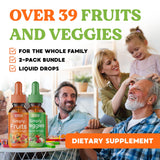 Simply Nature's Pledge - Fruit and Vegetable Supplements - Liquid Drops - Made with Whole Food Superfoods, Packed Vitamins & Minerals - Soy Free - Made in The USA