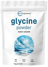 Micro Ingredients Glycine Powder, 1KG (2.2 Pounds), Glycine 1000mg Per Serving, Supports Restful Sleep and Neurotransmitter, Water Soluble and Products of USA