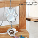 Pet Memorial Gifts for Loss of Dog or Cat, Paw Print Crystal Suncatcher