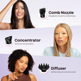 Wavytalk Steamlin Pro Steam Straightener Brush, Wavytalk Blown Away onic Hair Dryer Black