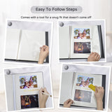 Popotop Large Photo Album Self Adhesive 4x6 5x7 8x10 Scrapbook Album DIY Picture Book,Gifts for Mom,Family Baby and Wedding,with Metal Pen and Plastic Board