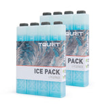 TOURIT Ice Packs for Coolers, 8 Pack Reusable Long Lasting Freezer Packs for Lunch Bags/Boxes, Cooler Backpack, Camping, Beach, Picnics, Fishing and More, Blue