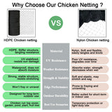 Junkogo Bird Netting for Chicken Coop 25x50 FT, 1" Chicken Run Cover Net