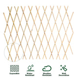 Jollybower 48x72 Inch Expandable Bamboo Trellis, Garden Lattice Fence, Expandable Fence for Climbing Plants, Vines & Ivy,Pet & Dog Barrier（Pack of 1）