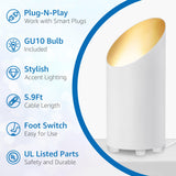 SUNVIE 2 Pack Uplighting Indoor Floor Can Light, 5W Up Lights with 2700K LED GU10 Bulbs, Uplights Floor Spot Lights Indoor for Home Accent Lighting, 5.9 FT Plug Cord & Foot Switch