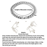 Tuewut Stainless Steel 8mm Cuban Link Bracelet for Men/Women/Boy,Silver/18K Gold Plated 6/6.5/7/8/9 inch Fashion HIP HOP Jewelry Bracelet for Gifts (Silver, 6 Inches)