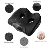 LOUTYTUO Seat Cushion Pillow,100% Memory Foam and Washable Cover,for Office Chair,Car Seat and Wheelchair,Tailbone & Sciatica & Back Pain Relief