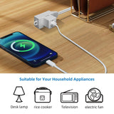 TiFFCOFiO Indoor Extension Cord, 2 Prong 9 Feet Extension Cord, 3 Polarized Outlets with Safety Slide Windows,13A/1625W, 16 AWG, 2 Packs