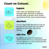 Cotouni 70.5" x 30" Sheets - 6 Rolls - 50 Perforated Sheets/roll - face Hole - Non-Woven Paper Exam Table Cover - 30GSM - Disposable Massage Table Sheets - Facial/lash Bed/spa - Latex-Free Recyclable