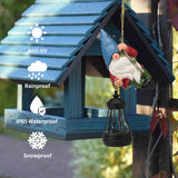 WONDHOME Solar Hanging Gnome Garden Statue Climbing Rope Gnome with LED Lantern Outdoor Decor Tree Hugger Yard Porch Wall Decoration Christmas Thanksgiving Birthday Gardening Gift for Mom Women