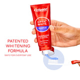 Colgate Optic White Purple Toothpaste for Whitening, Enamel-Safe Mint, 3 Pack, 4.2 oz